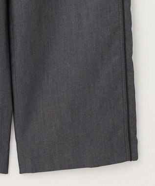J.PRESS LADIES L 【洗える・防シワ・速乾】ツイルシャンブレー ワイド パンツ ブラックシャンブレー系