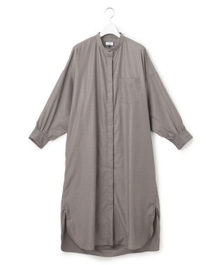 J.PRESS YORK STREET 【WOMEN】バックドレープ シャツワンピース グレー系
