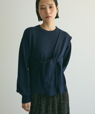 Green Parks armonia．ツイストレイヤードプルオーバー Navy