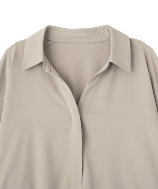 YECCA VECCA 【2点SET】スキッパーデザインセットアップ Gray Beige