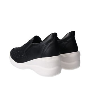 Bridget Birkin 【Round About】スリッポンヒールスニーカー ブラックコンビ