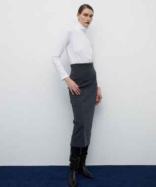 BEIGE， BROIS / ハイネックカットソー White