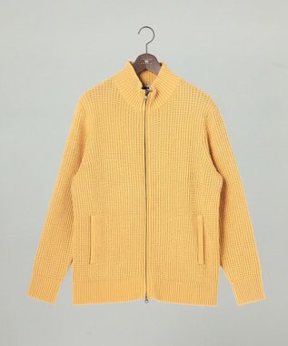 JOSEPH ABBOUD 【3シーズン活躍する綿ブレンド】コットンアクリルバルキー ジップニット ブルゾン