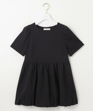 ANY SIS S 【洗える】コンビネーションペプラム チュニック ブラック