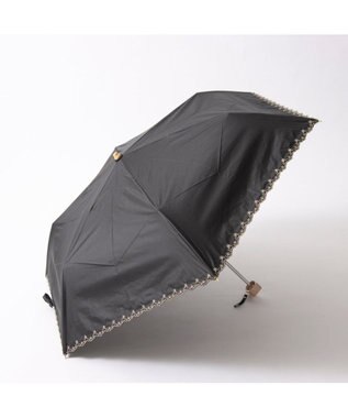 UNBILLION カシュネ cachenez /【晴雨兼用　日傘　UVカット率・遮光率100％生地使用 】PUフローラルラメ刺繍ミニ折りたたみ傘