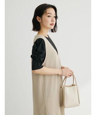 Green Parks カットジョーゼットマーメイドジャンスカ Gray Beige