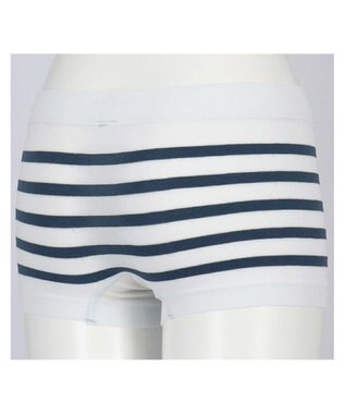 une nana cool S～LLまでワンサイズ設計 びよ～んと伸びるショーツ B4N ボーダー WH