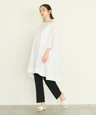 #Newans Aラインロングチュニック ホワイト