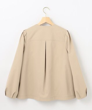 組曲 S コットンライクツイル ノーカラーショート丈コート ベージュ系
