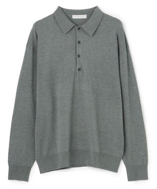 UNFILO MENS 【男女兼用】ソフトサーモ アンチピリングニット ポロ チャコール