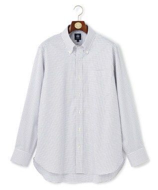 J.PRESS MEN 【KING SIZE】【PREMIUM PLEATS / 形態安定】スーピマコットンタッタソールチェック シャツ/B.D. パープル系3