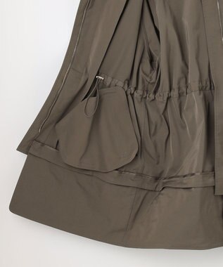 自由区 L 【撥水加工/洗える】キルトコンビアウター ダークブラウン系