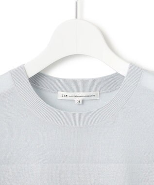 23区 【洗える】シャイニーシアー ドルマン ニット スカイブルー系