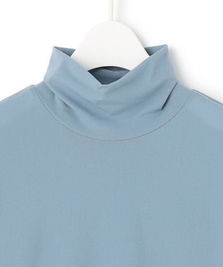 ICB 【洗える】 パウダリーチュール ハイネックトップス ブルーシェイド系