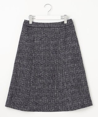 J.PRESS LADIES 【セットアップ対応】ファンシーツイード スカート ネイビーミックス系