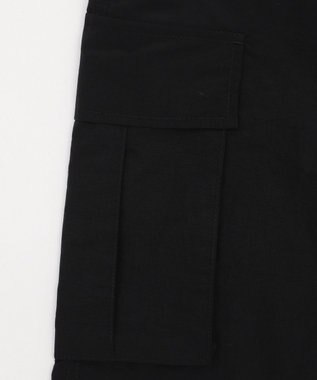 WEGO 【撥水/速乾/ウエストゴム/ユニセックス着用ITEM/MLサイズ展開】ナイロンイージーバギーカーゴショーツ ブラック