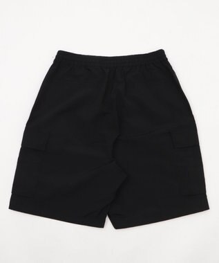 WEGO 【撥水/速乾/ウエストゴム/ユニセックス着用ITEM/MLサイズ展開】ナイロンイージーバギーカーゴショーツ ブラック