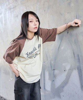 WEGO 【ユニセックス着用ITEM/MLサイズ展開】ヴィンテージライクラグラングラフィックT（SS） ブラウンその他