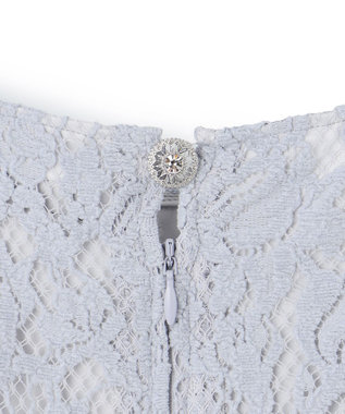 23区 L 【APPLAUDIR】モールフラワーレース ドレス サックスブルー系