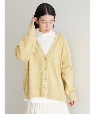 AMERICAN HOLIC ＭＩＸＶネックニットカーディガン Mustard