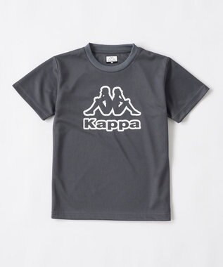 OP／FILA 【Kappa】セットアップ　ブランドロゴ入りトップス＋ショートパンツ チャコールグレー