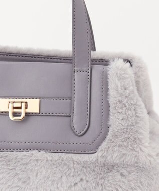 ANY SIS 【2WAY】ベルトメタルファートート バッグ ライトグレー