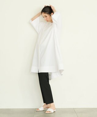 #Newans Aラインロングチュニック ホワイト