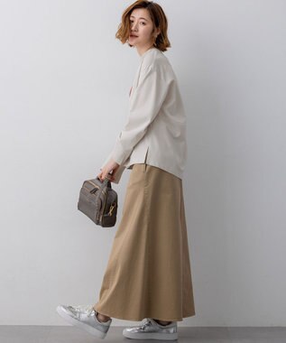 23区 【洗える】ストレッチギャバ チノ スカート ベージュ系