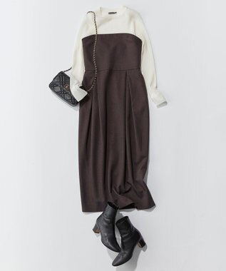 uncrave シアー リブ クルーネック ニット（uncrave STANDARD） オフ