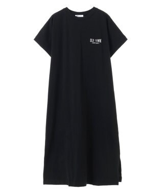 CRAFT STANDARD BOUTIQUE ヴィンテージ風天竺ワンポイントワンピース Gray Beige