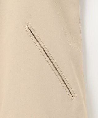 組曲 S コットンライクツイル ノーカラーショート丈コート ベージュ系