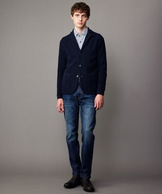 JOSEPH ABBOUD 【キングサイズ・エコ素材】 ヘキサゴンジオメトリックパターン シャツ サックスブルー系5