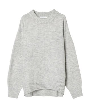 Green Parks ｆｕｗａっとメランジ前後差ニットプルオーバー Light Gray