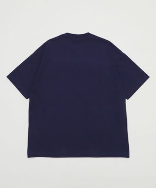 WEGO 【ユニセックス着用ITEM/MLサイズ展開】チェックカレッジグラフィックT（SS） ネイビー