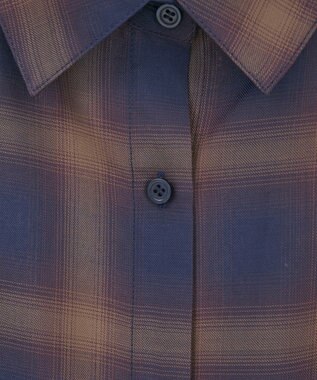 Green Parks ・ＥＬＥＮＣＡＲＥ　ＤＵＥ　チェックギャザーシャツ Navy