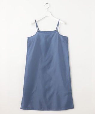 Feroux 【洗える】フラワープリントドロスト ワンピース スカイブルー系