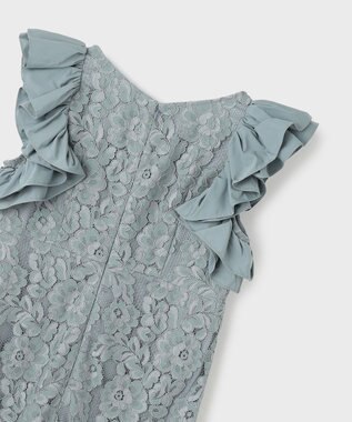 GRACE CONTINENTAL フリルレースワンピース ブルー