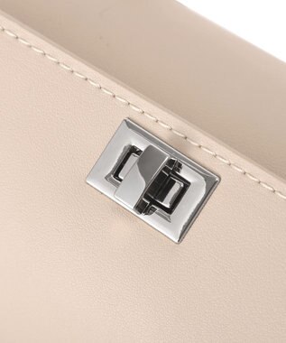 YECCA VECCA フェイクレザーミニボストンバッグ Silver