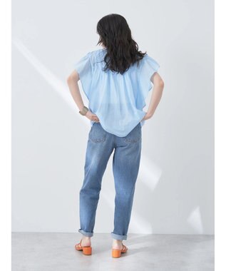 earth music&ecology コットンボイルフリルブラウス Sax