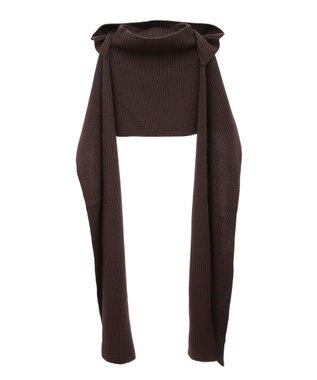 Green Parks フードマフラー＋ケープニット Dark Brown