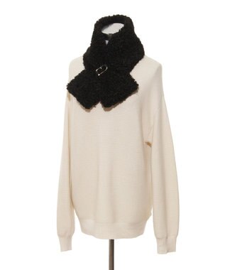 MOONBAT FURULA プードルファーマフラー ブラック