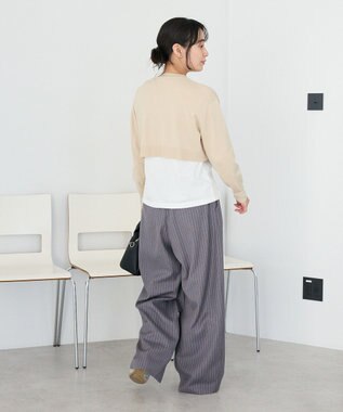 CRAFT STANDARD BOUTIQUE 選べる丈/クルーネックカーディガン Gray Beige