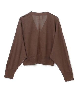 BEIGE， 【洗える】MOISE / 2WAYドルマンカーディガン Brown × White