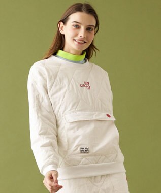 PW CIRCULUS 【裏地付き/防寒】【WOMEN】キルティングスエットプルオーバー ホワイト系