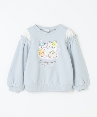 ANY KIDS 【すみっコぐらし】レイヤード 風 トレーナー ペールサックス