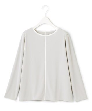 ICB 【洗える】 ジョーゼットスムース カットソー ライトグレー系