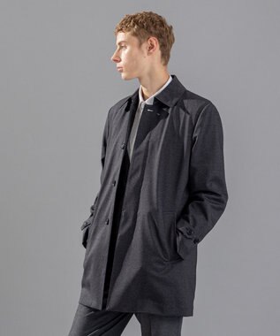 JOSEPH HOMME ムリネジャガードジャージー　ステンカラーコート グレー系