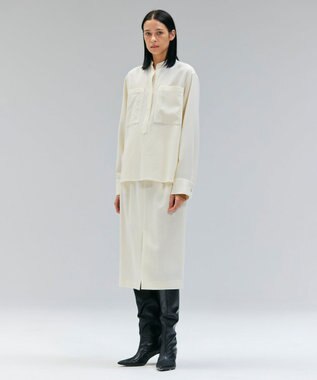 BEIGE， 【VERY NaVY12月号掲載】TERNES / 2タックウールスカート Bone