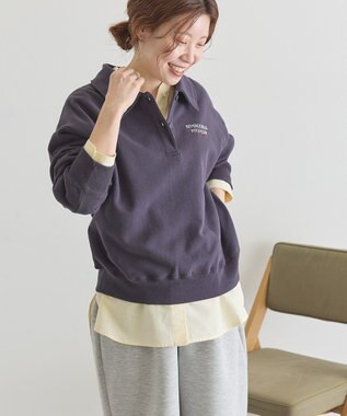 AMERICAN HOLIC 【BEVERLY HILLS POLO CLUB】裏毛ポロスウェット Navy