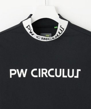 PW CIRCULUS 【WOMEN】【ストレッチ/UVケア/接触冷感/防透】バックロゴ モックネック シャツ ブラック系